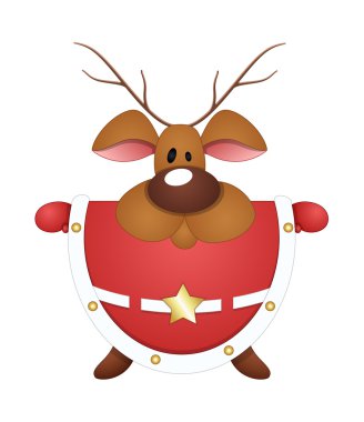 Ren geyiği Santa kostüm ile