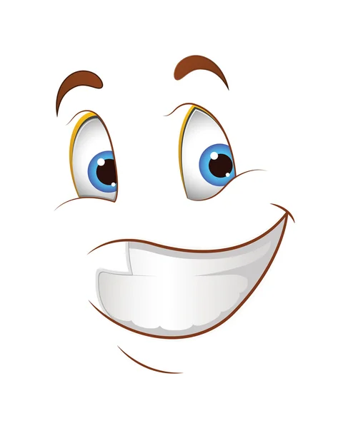 Laughing Cartoon Face Smiley — Stock Vector