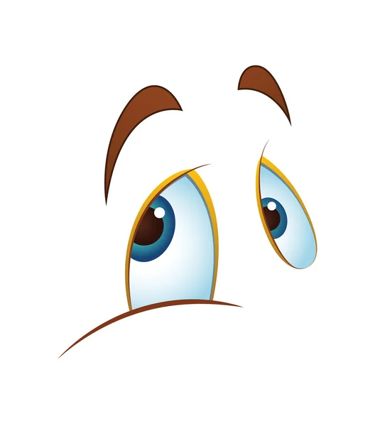 Desenhos dos olhos assustados dos desenhos animados —  Vetores de Stock