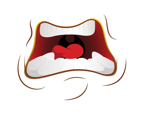 Angry Shouting Mouth Expression — Stock Vector