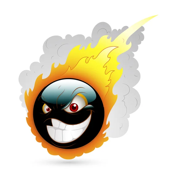 Fireball Smiley — Stockvector