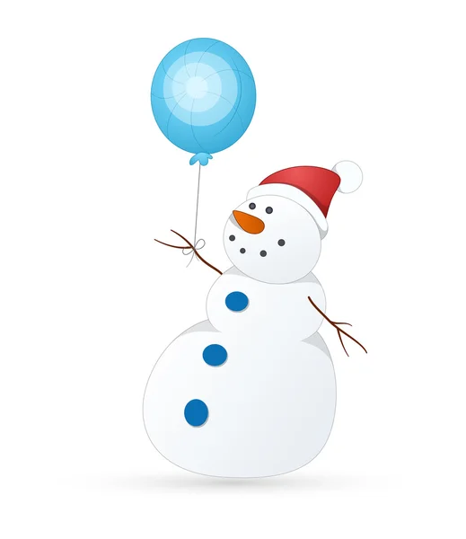 Boneco de neve com Balloween — Vetor de Stock