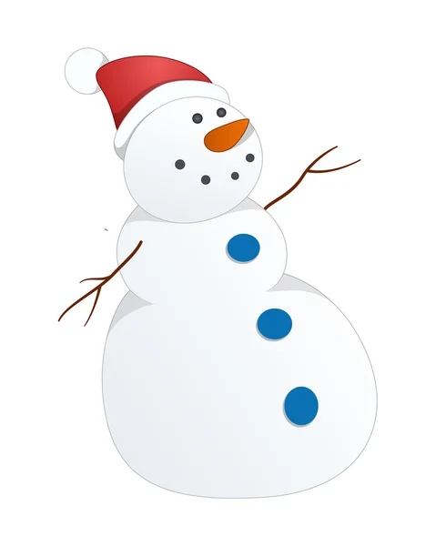 Vettore personaggio pupazzo di neve — Vettoriale Stock
