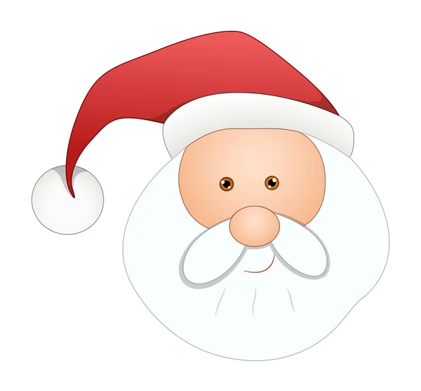 Cara vieja Santa Claus — Vector de stock