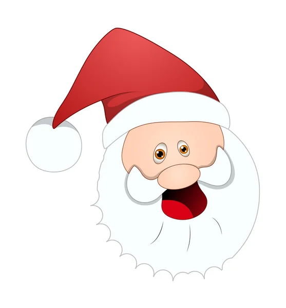 Santa yüzü gülüyor — Stok Vektör