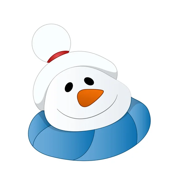 Gelukkig Snowman gezicht — Stockvector