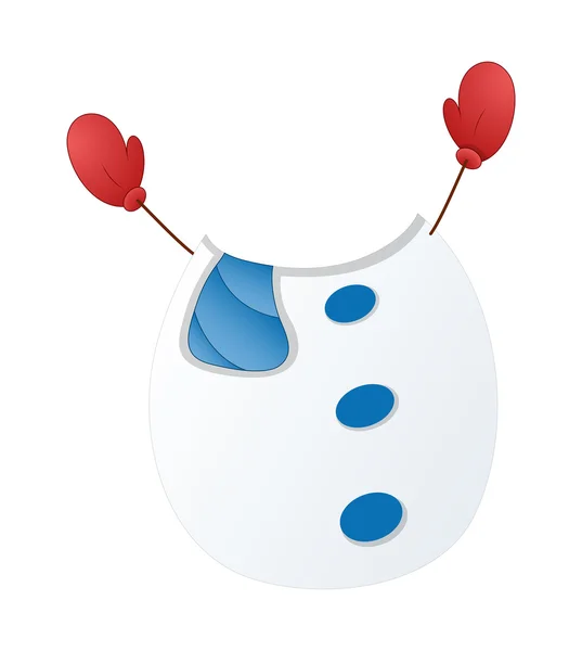 Snowman Body with Hands — Stock Vector