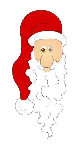 Αστείο παλιό πρόσωπο Santa Claus — Διανυσματικό Αρχείο