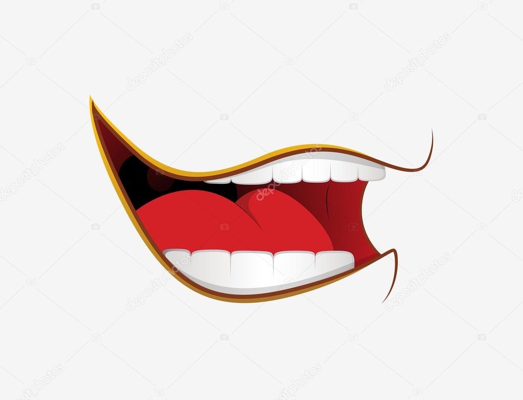 Laughing Cartoon Mouth Expression