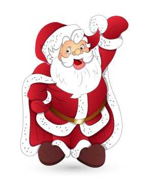 Mutlu dans Santa Claus vektör