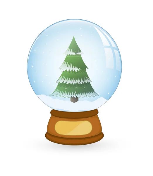 Christmas Tree Snowball — Stock Vector