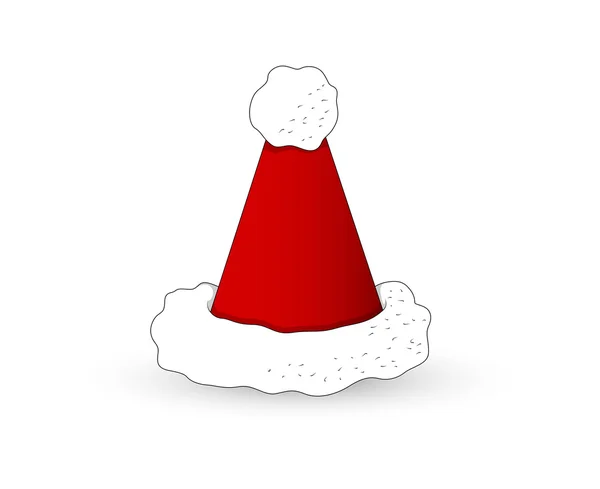 Santa Claus gorro Vector — Vector de stock