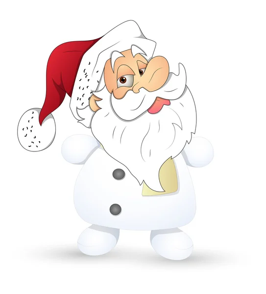 눈사람 산타 캐릭터 — 스톡 벡터