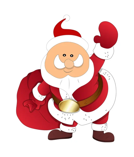 Εκμετάλλευση αστεία Santa δώρο τσάντα — Διανυσματικό Αρχείο