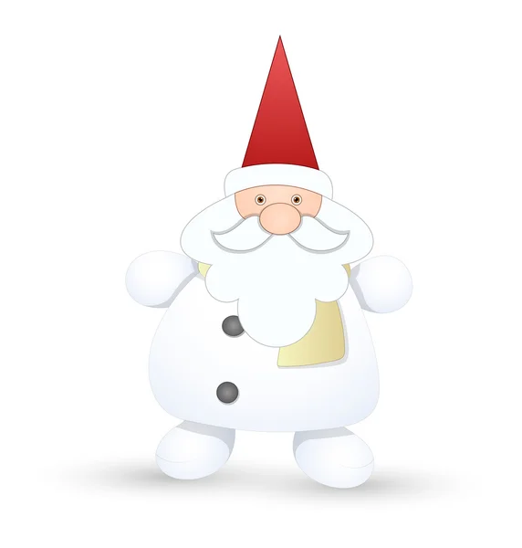 Velho boneco de neve Santa — Vetor de Stock