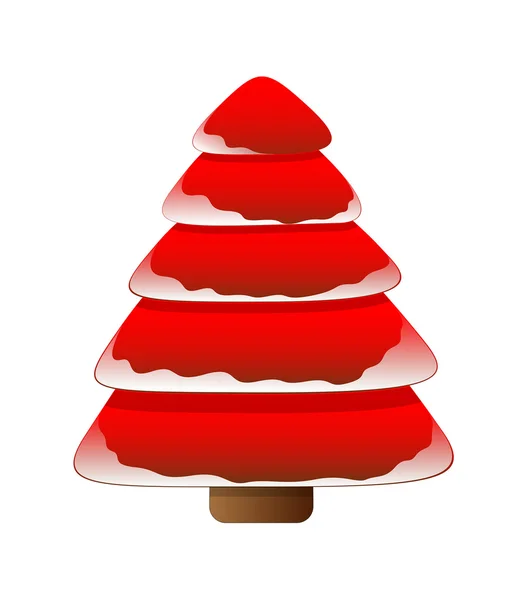 Rode kerstboom — Stockvector