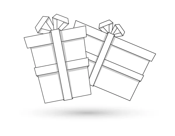 Retro Gift Boxes Cliparts — Stockvector