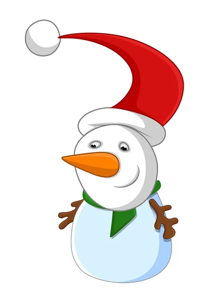 Gelukkig Snowman karakter — Stockvector