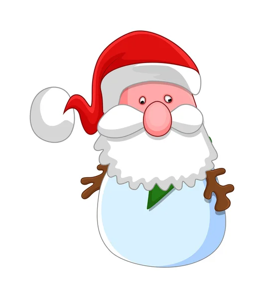 Gamla Santa Claus Funny Face — Stock vektor