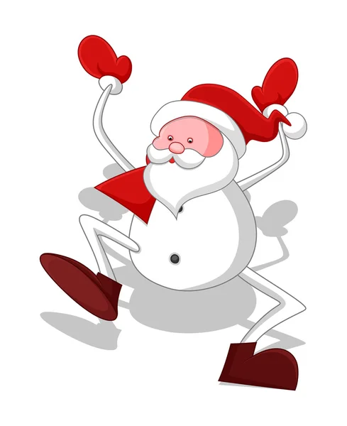 Grappige Santa dansen — Stockvector