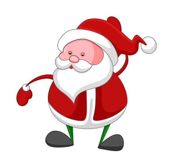 Viejo Santa Claus divertido — Vector de stock