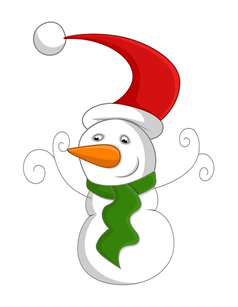 Happy Santa stripfiguur — Stockvector