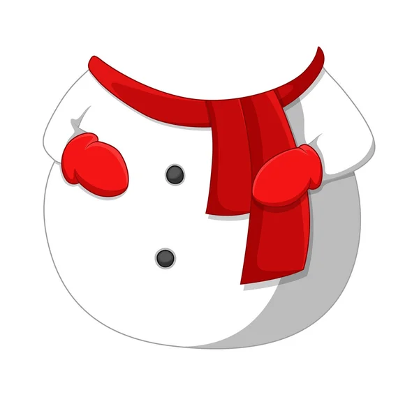 Dessin animé Snowman Body Vector — Image vectorielle