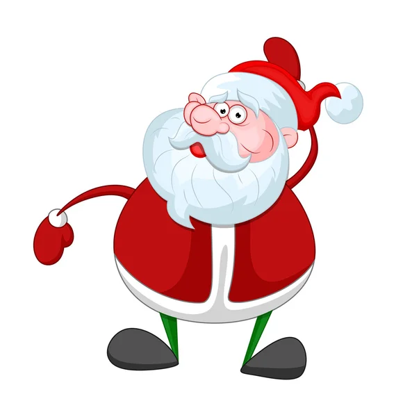 Sorprendida Santa Bailando — Vector de stock