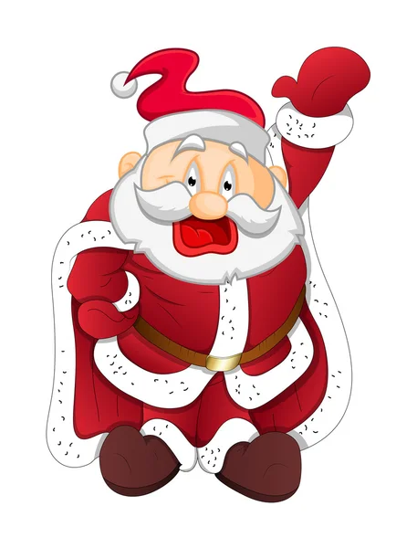 Riendo Santa Claus Bailando — Vector de stock