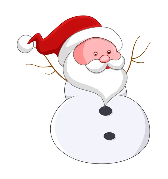 Muñeco de nieve Santa carácter — Vector de stock