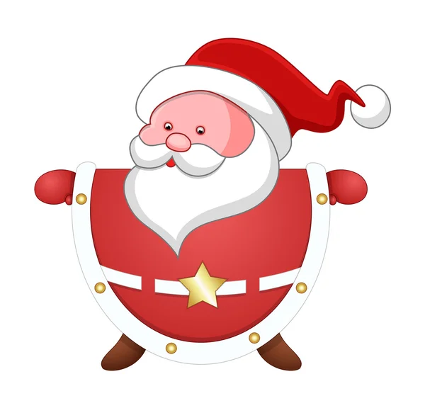 Antiguo personaje divertido de Santa — Vector de stock