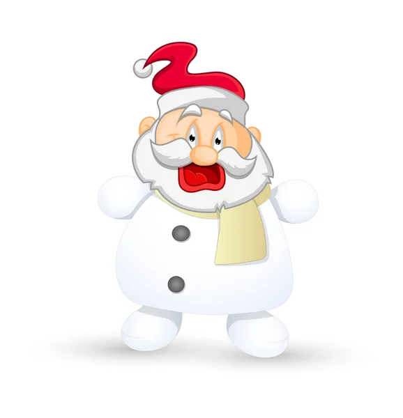 Carino piccolo Babbo Natale ridente — Vettoriale Stock