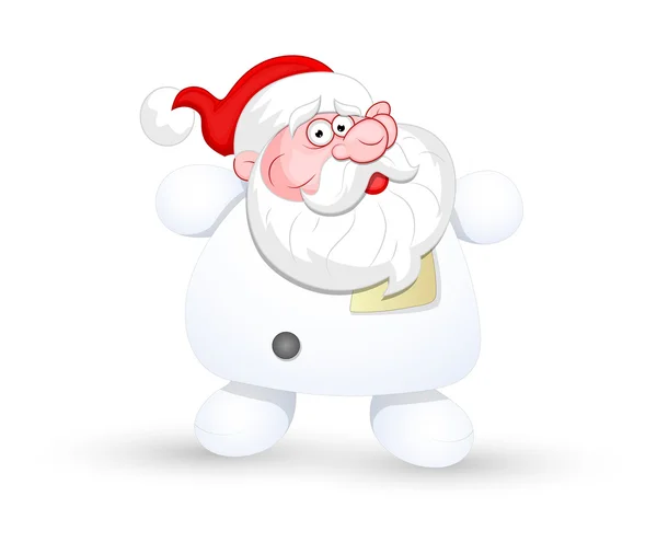 Roztomilý strach Santa kostým sněhulák — Stockový vektor