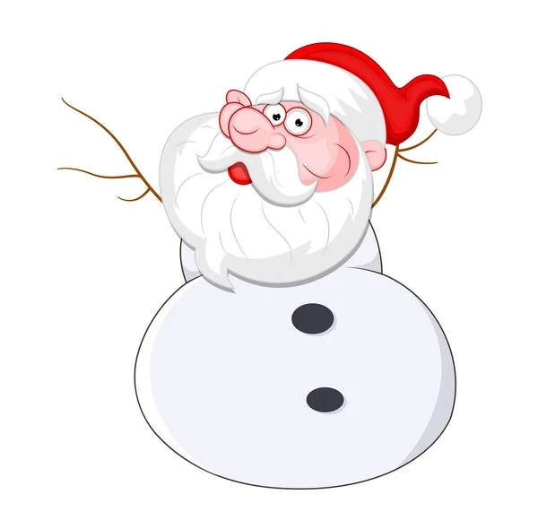 Scared Snowman Face Expression — Stock Vector