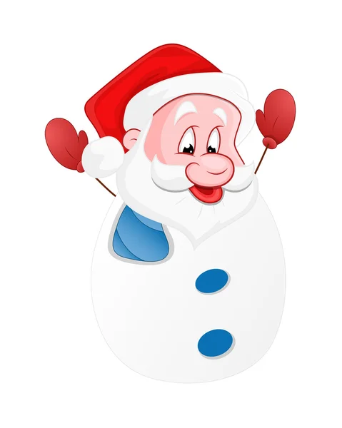 Velho boneco de neve personagem de Santa —  Vetores de Stock