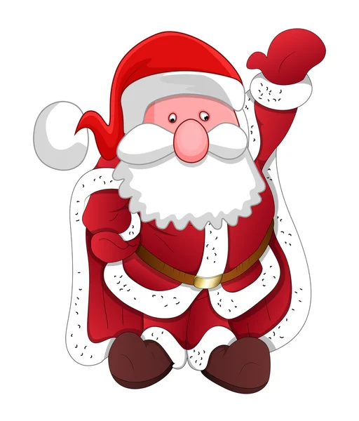 Old Happy Funny Santa Claus — Stock Vector