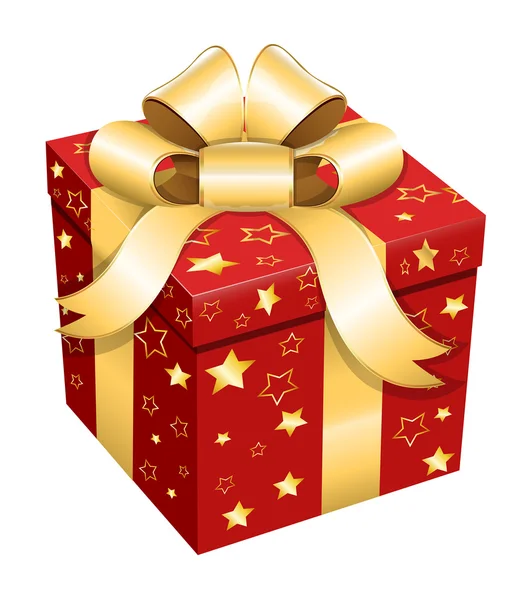 Caja de regalo de Navidad — Vector de stock