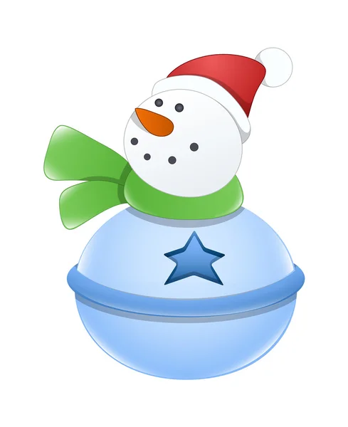 Cute Snowman Character — Stock Vector