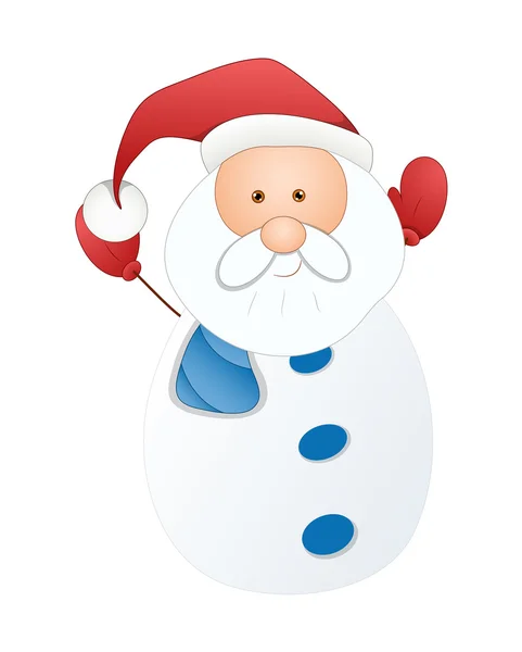 Régi hóember Santa — Stock Vector