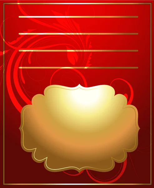 Banner mit goldenem Feiertagsetikett — Stockvektor