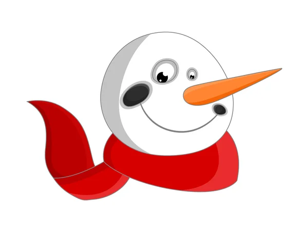 Gelukkig Snowman gezicht expressie — Stockvector