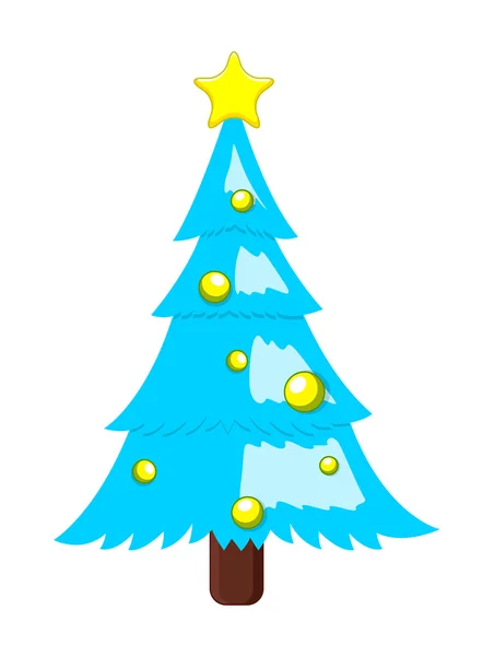 Árbol de Navidad azul decorativo — Archivo Imágenes Vectoriales