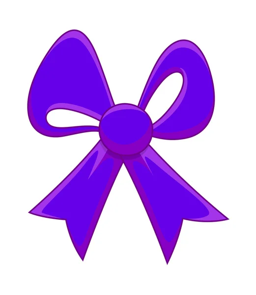 Purple Gift Ribbon Bow — Stock Vector