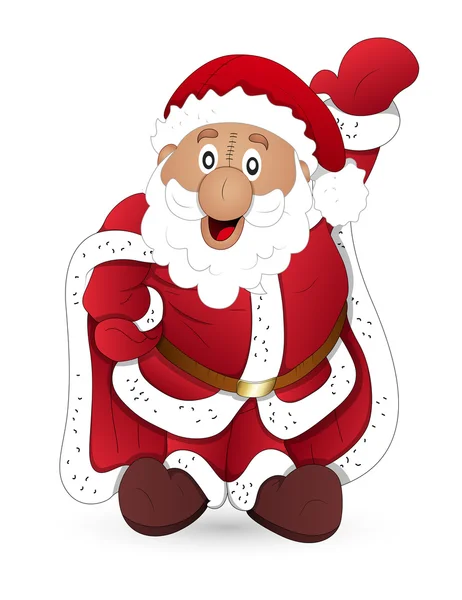 Santa Claus bailando — Vector de stock