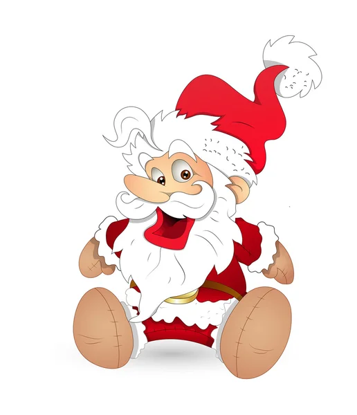 Funny Laughing Santa Claus — Stock Vector