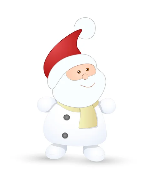 Lindo pequeño feliz santa claus — Vector de stock