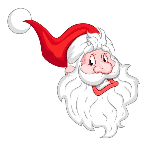 Skrattande Santa karaktär ansikte — Stock vektor