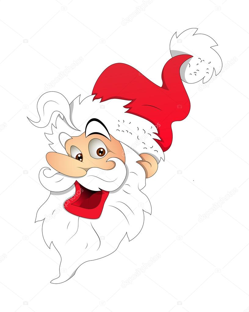 Laughing Santa Face Stock Vector Baavli 61237015