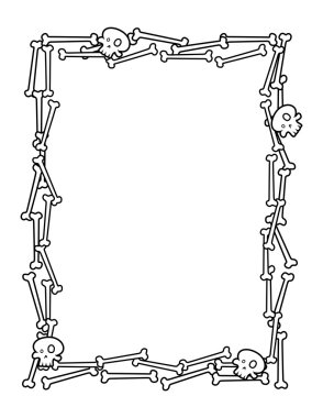 Kemiklerinden yapılan Halloween çerçeve