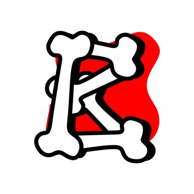 Halloween Metin kemiklerinden yapılan B